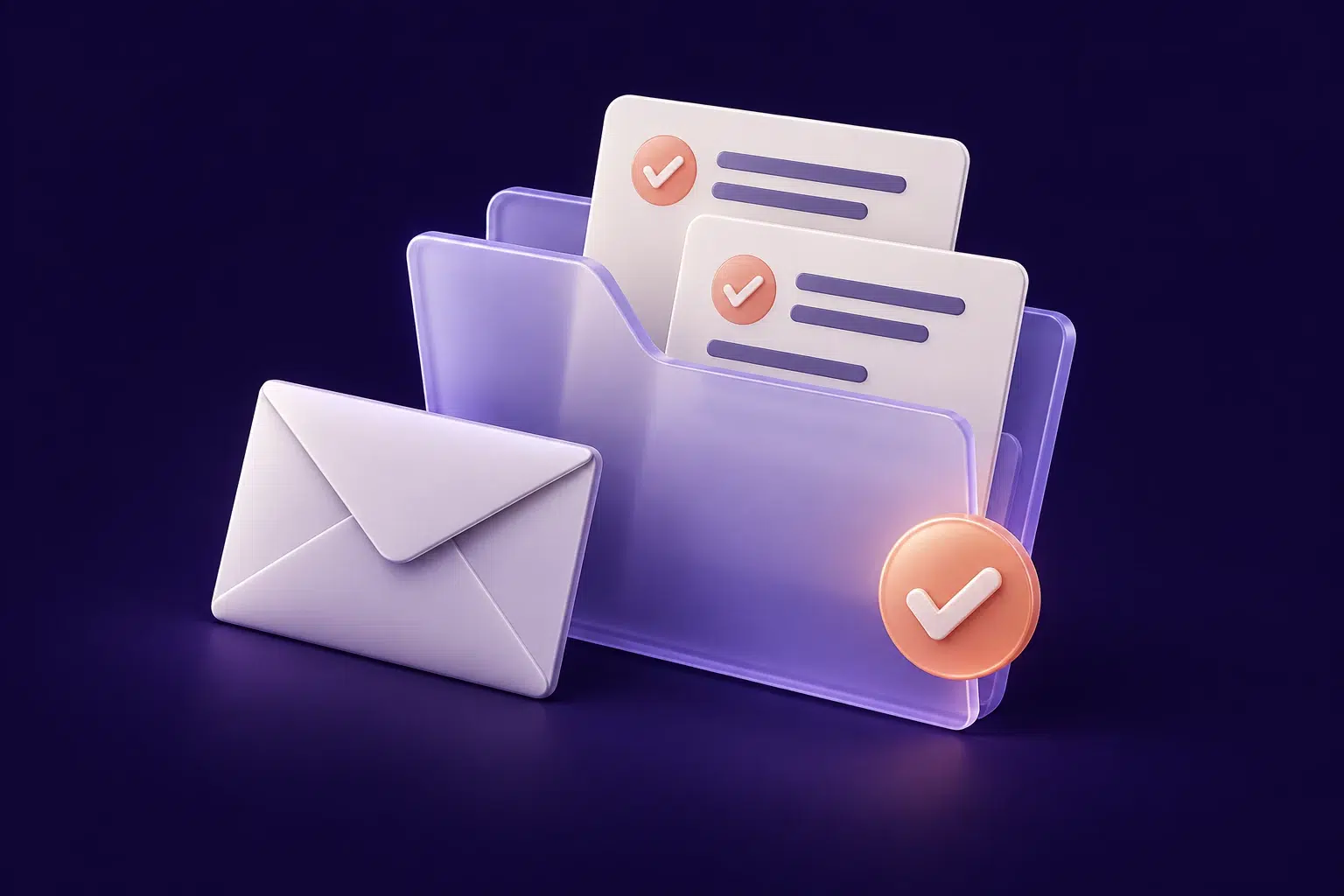 Correspondence and checked documents gathered in a case folder, illustrating organised customer follow-up.